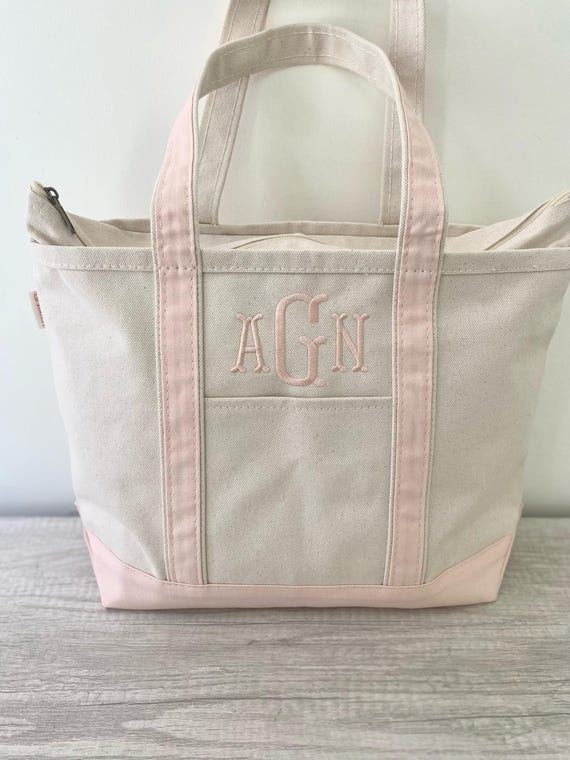 Premium quality personalized tote Bag Zipper top Personalized canvas tote bag great for travel and bridesmaid gift