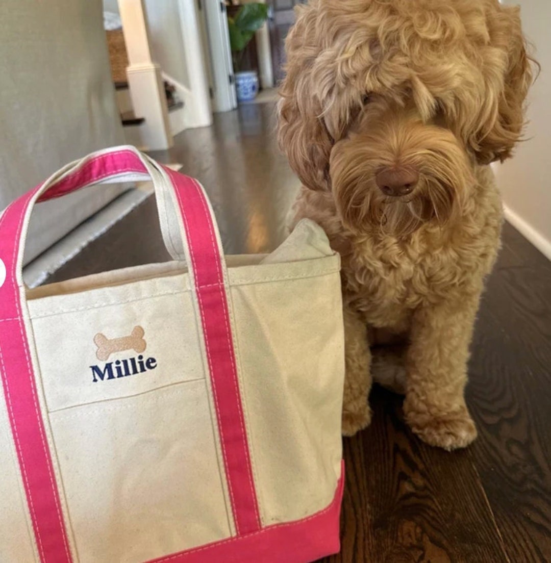 Personalized Dog Bag Personalized Dog Paw Bag Monogrammed Silhouette ...