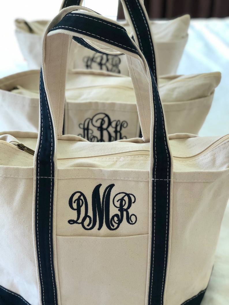monogram canvas tote