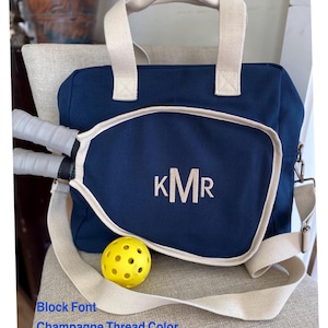 Free shipping Monogrammed Pickleball Bag Personalized Pickleball Tote Bag Embroidery  Top Zip Closure pickleball Tote Bag Great for a Gift