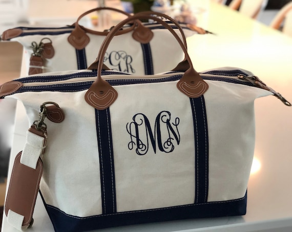 Monogrammed Weekender Bag Personalized Duffel Bag Monogrammed - Etsy