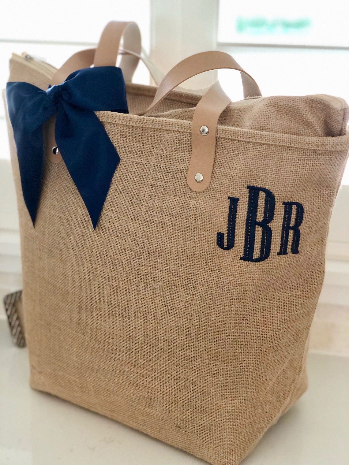 Jute Burlap Tote Bag Personalized Natural Jute Tote Bag Etsy Hong Kong