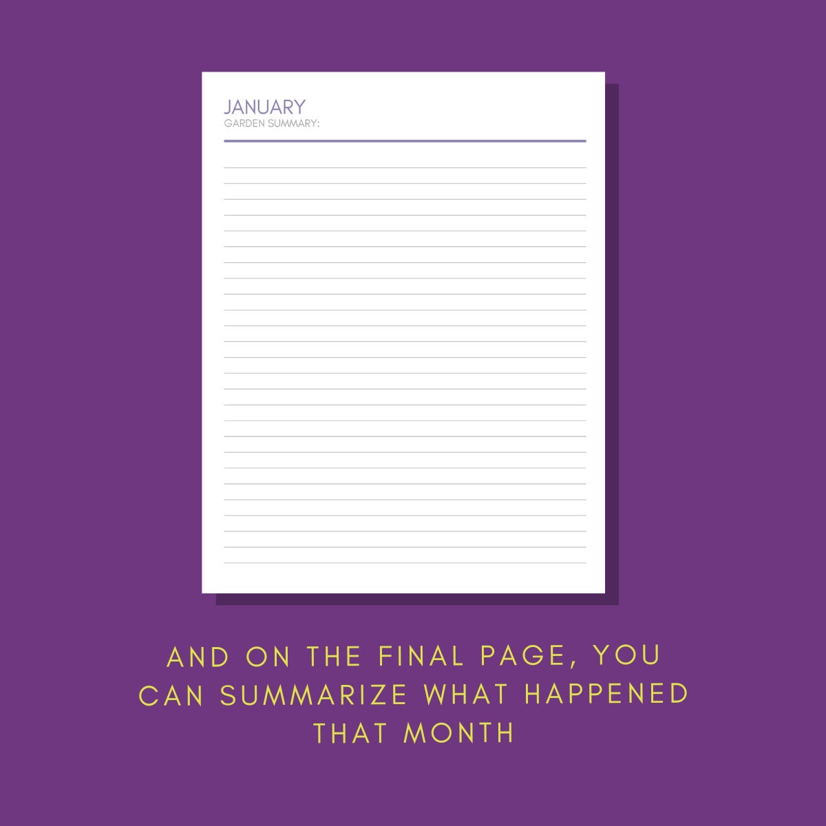 PRINTED Discbound Garden Calendar | Disc Bound Garden Calendar for ...