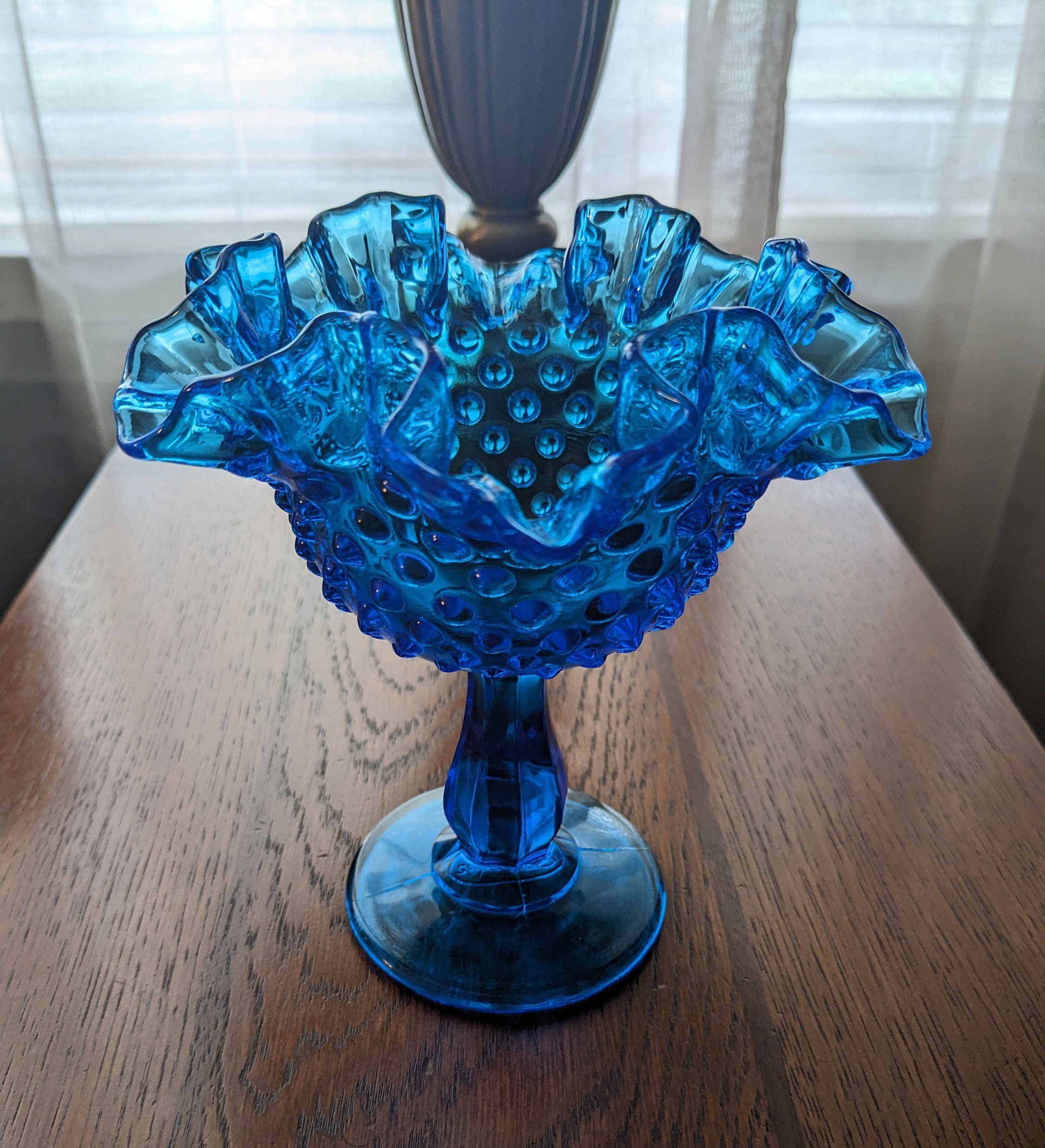 Fenton Blue Candy Dish S - Etsy