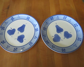 Serving Plates, Serving Platters, Fruit Platters, Blue and White Serving Plates,  Italy Platters, Apple Plate, Pear Plate, Party Platters