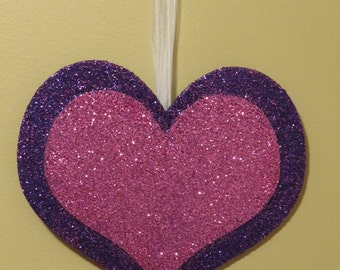 Valentine Wreath, Valentine Decoration, Valentines Day Heart, Heart Wreath, Heart, Glitter Heart, Heart Door Hanger, Love Decoration