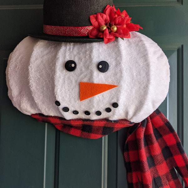 Snowman Head Wreath Etsy