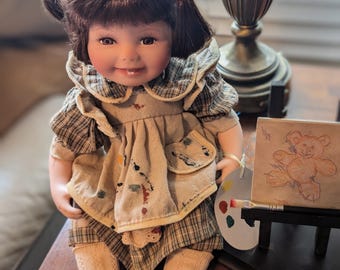 Porcelain Doll, Artist Porcelain Doll, Vintage Porcelain Doll, Collectible Porcelain Doll