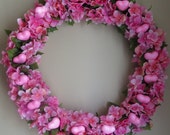 Valentines Day, Heart Wreath, Pink Wreath, Spring Wreath, Easter Wreath, Wreath, Front Door Wreath, Hydrangeas, Summer Wreath, Door Wreath