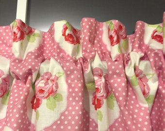 Vintage rose prints pink and green