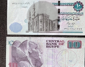 Eid gifts,Uncirculated 10 Egyptian Pound Note: Currency Collectible /Tradion Eid Money/