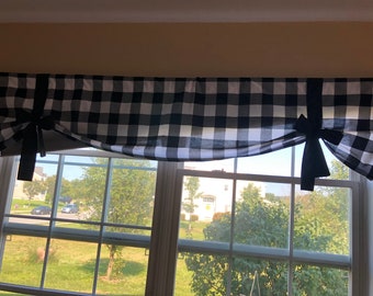 Buffalo Check/Plaids Tie up Valance