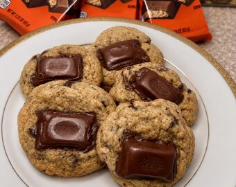 Reese’s Peanut Butter Chocolate Chip Cookies, Homemade Soft & Chewy Cookies, Gourmet Cookie Gift, Holiday Treat