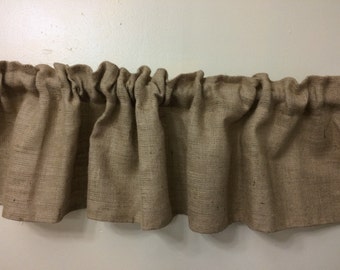 Rustic Ruffle Burlap Valance, Chic Farmhouse Decor