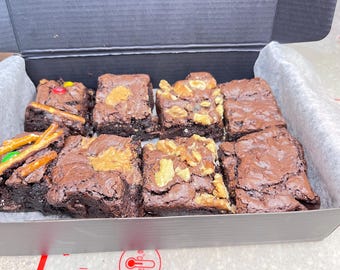 Homemade Fudg, soft, chocolate Brown mix/ gift box/ holidays treat