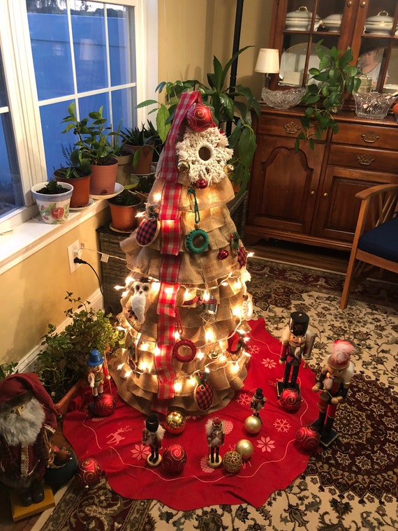Christmas tree sale burlap