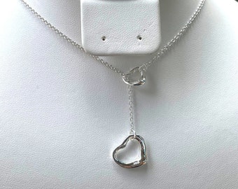 Open Heart Lariat - Etsy