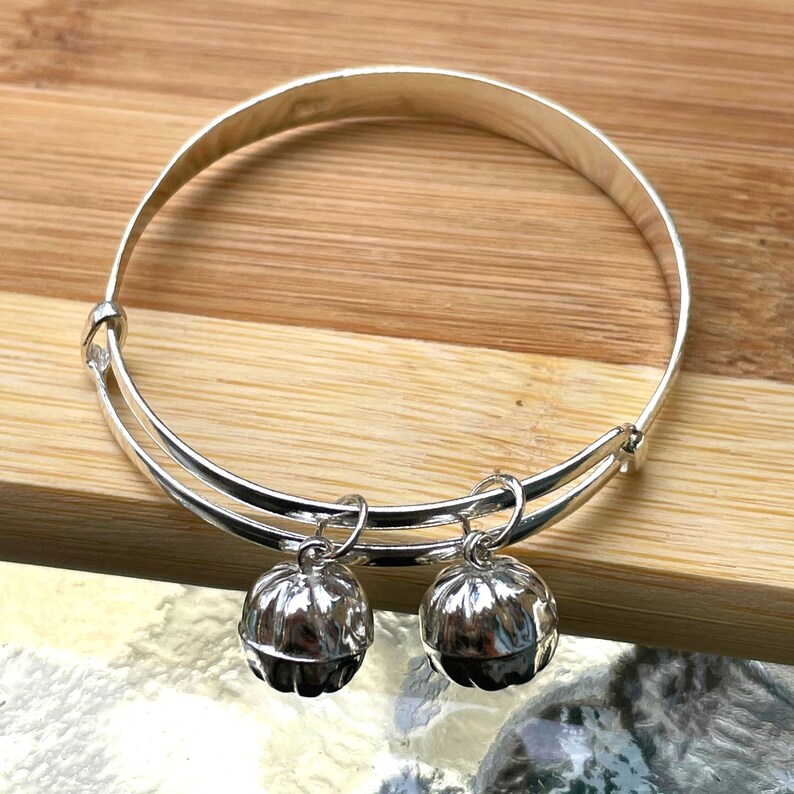 Sterling Silver Baby Anklet With Bells Adjustable Bracelet Etsy