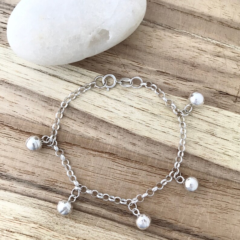 Baby Anklet with Bells Sterling Silver Baby Bracelet Boho Etsy