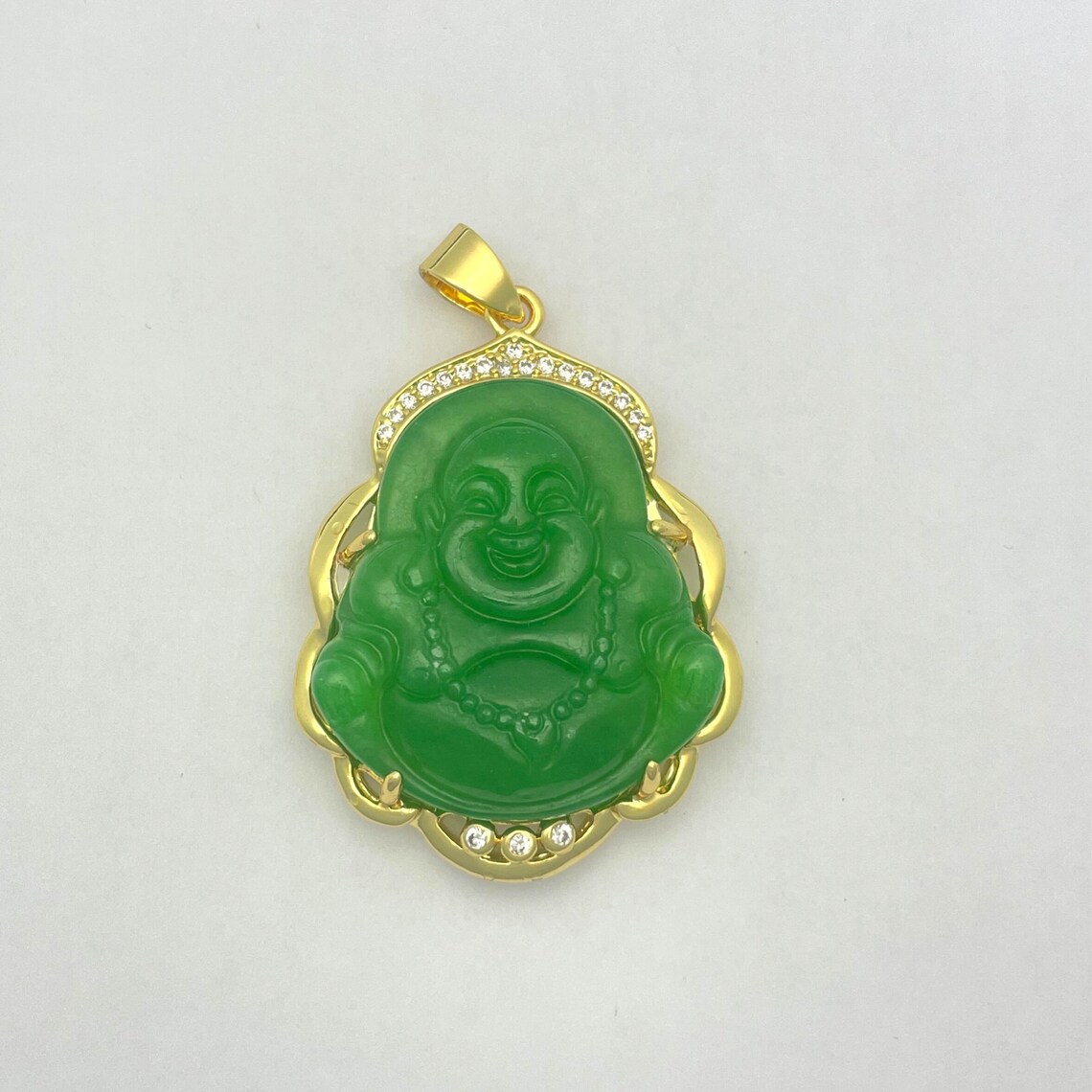 Jade Buddha Pendant Gold Buddha Charm 14K Gold Filled - Etsy Italia