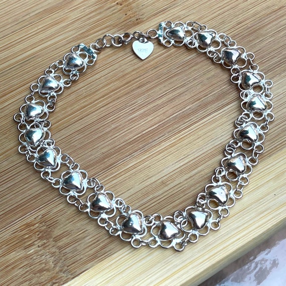 Heart Anklet Sterling Silver, Boho Anklet for Women, Adjustable Anklet, Chain Anklet, Summer Anklet, Hippie Anklet, Bohemian Anklet, Beach