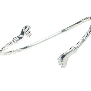 Sterling Silver West Indian Bangle Bracelet with Fists, Birthday Gift For Women, African Jewelry, Sold INDIVIDUALLY, Cuff Bracelet, Unisex