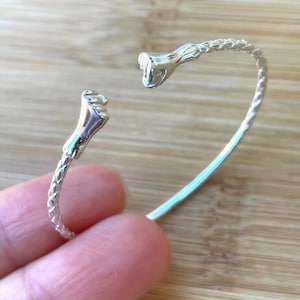 Sterling Silver West Indian Bangle, West Indian Bracelet with Fists, Adjustable Bracelet, For Women, African Jewelry, Sold INDIVIDUALLY