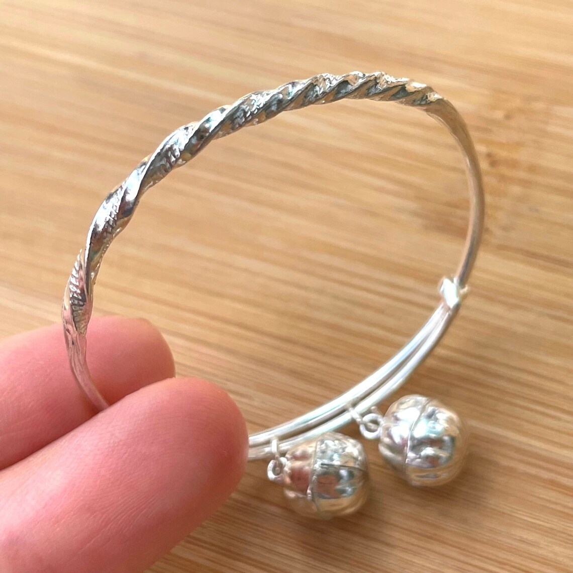 Sterling Silver Baby Bangle Bracelet Baby Anklet With Bells Etsy New