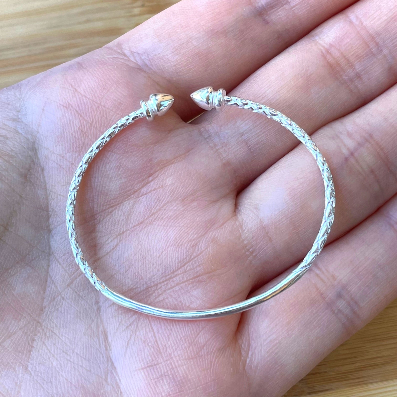 Sterling Silver West Indian Bangle Bracelet West Indie Etsy