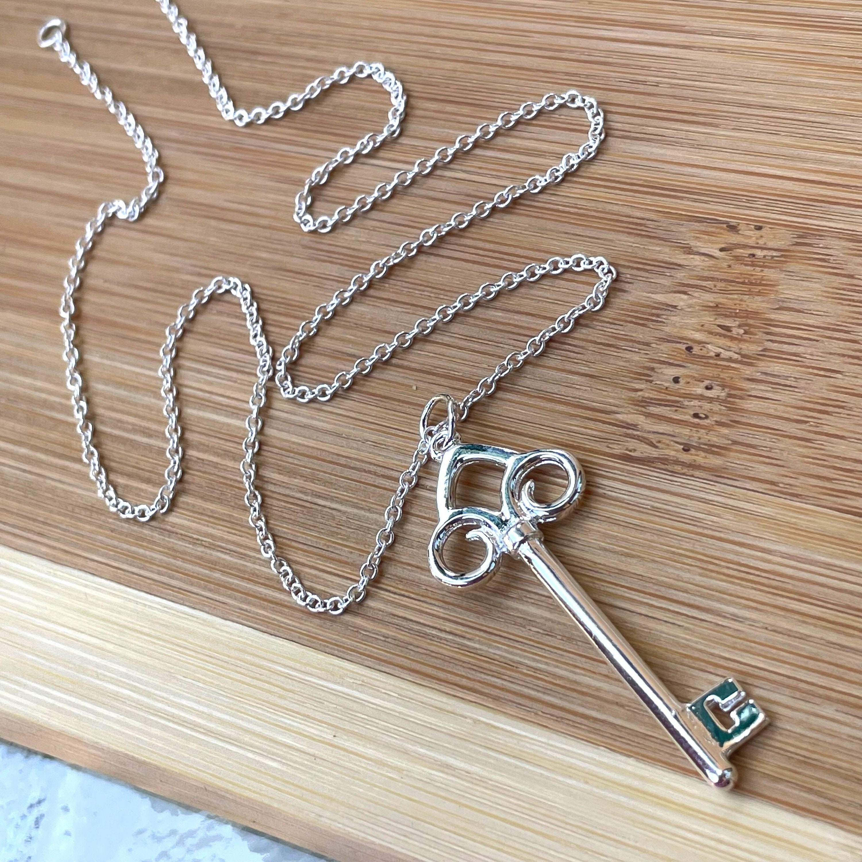 Sterling Silver Key Necklace, Key Pendant Necklace Silver, Three Leaf Clover, Ireland Necklace, Key Jewelry, Christmas Gift, Birthday Gift - Etsy Sterling Silver Key Necklace, Key Pendant Necklace Silver, Three Leaf Clover, Ireland Necklace, Key Jewelry, Christmas Gift, Birthday Gift - Etsy