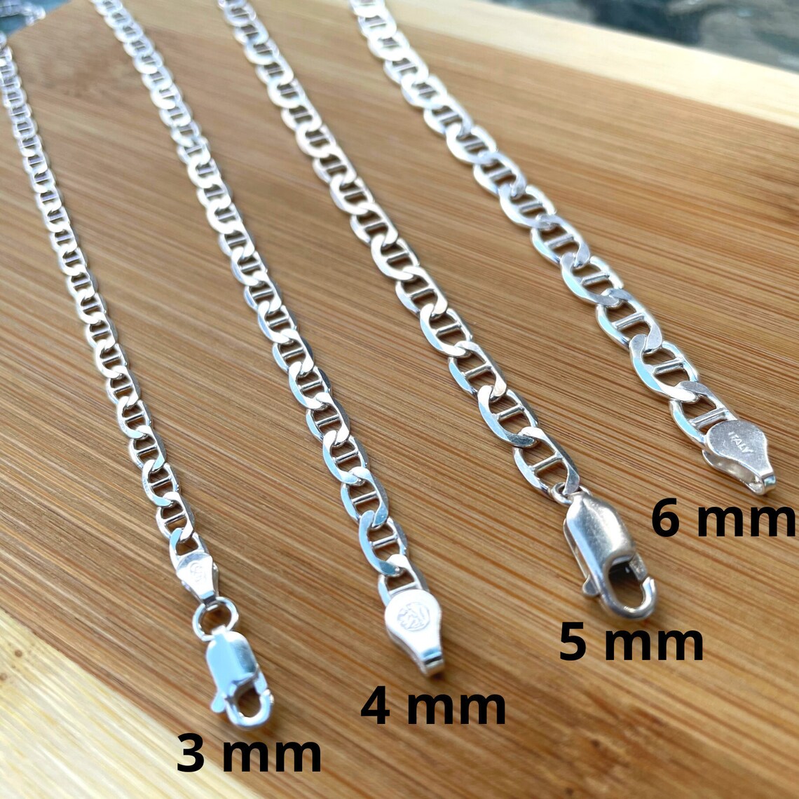 Silver Mariner Chain Mariner Necklace Solid Silver Chain Etsy UK