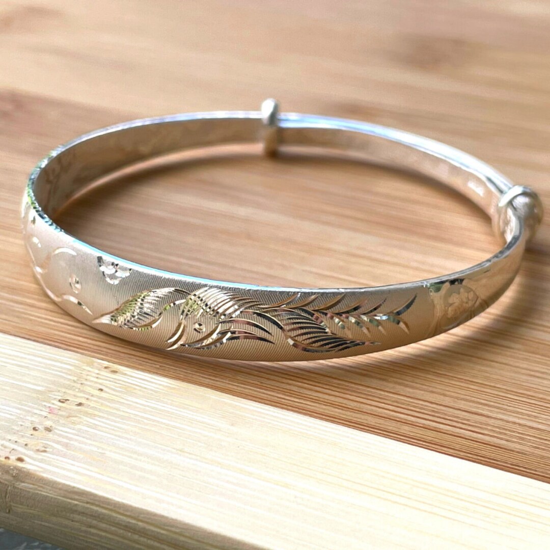 Pure Silver Bangle Bracelet for Women Dragon Bracelet - Etsy