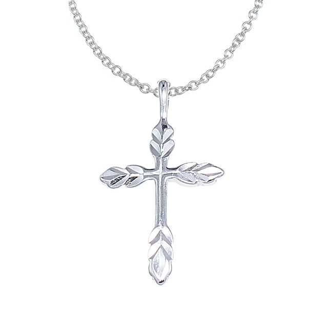 Silver Holy Cross Necklace 925 Silver Religious Cross Charm Etsy