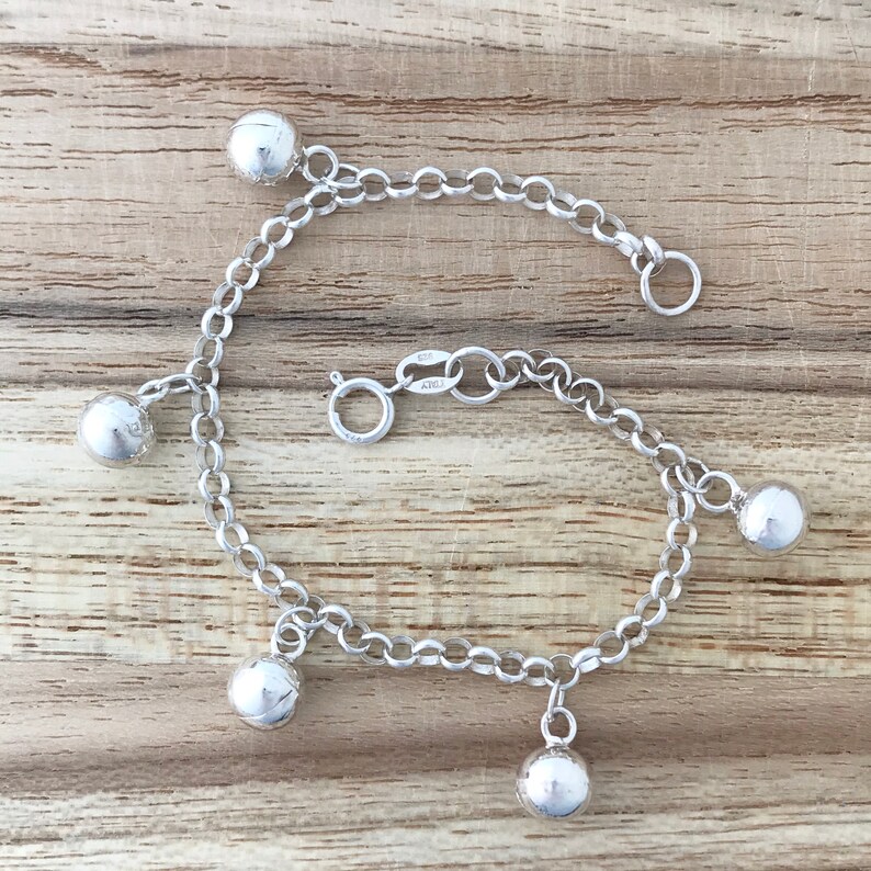 Baby Anklet with Bells Sterling Silver Baby Bracelet Boho Etsy