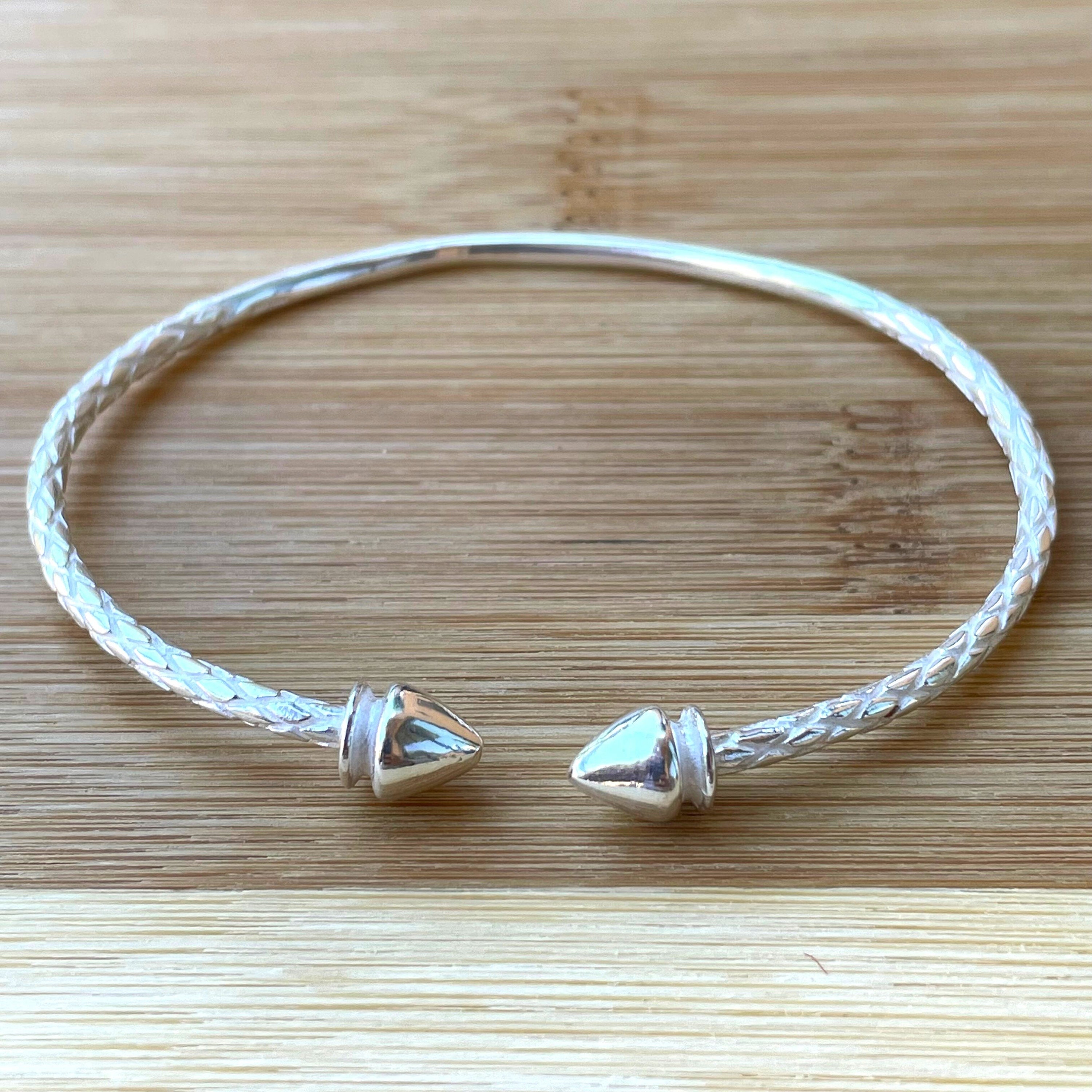 Sterling Silver West Indian Bangle Bracelet West Indie Etsy