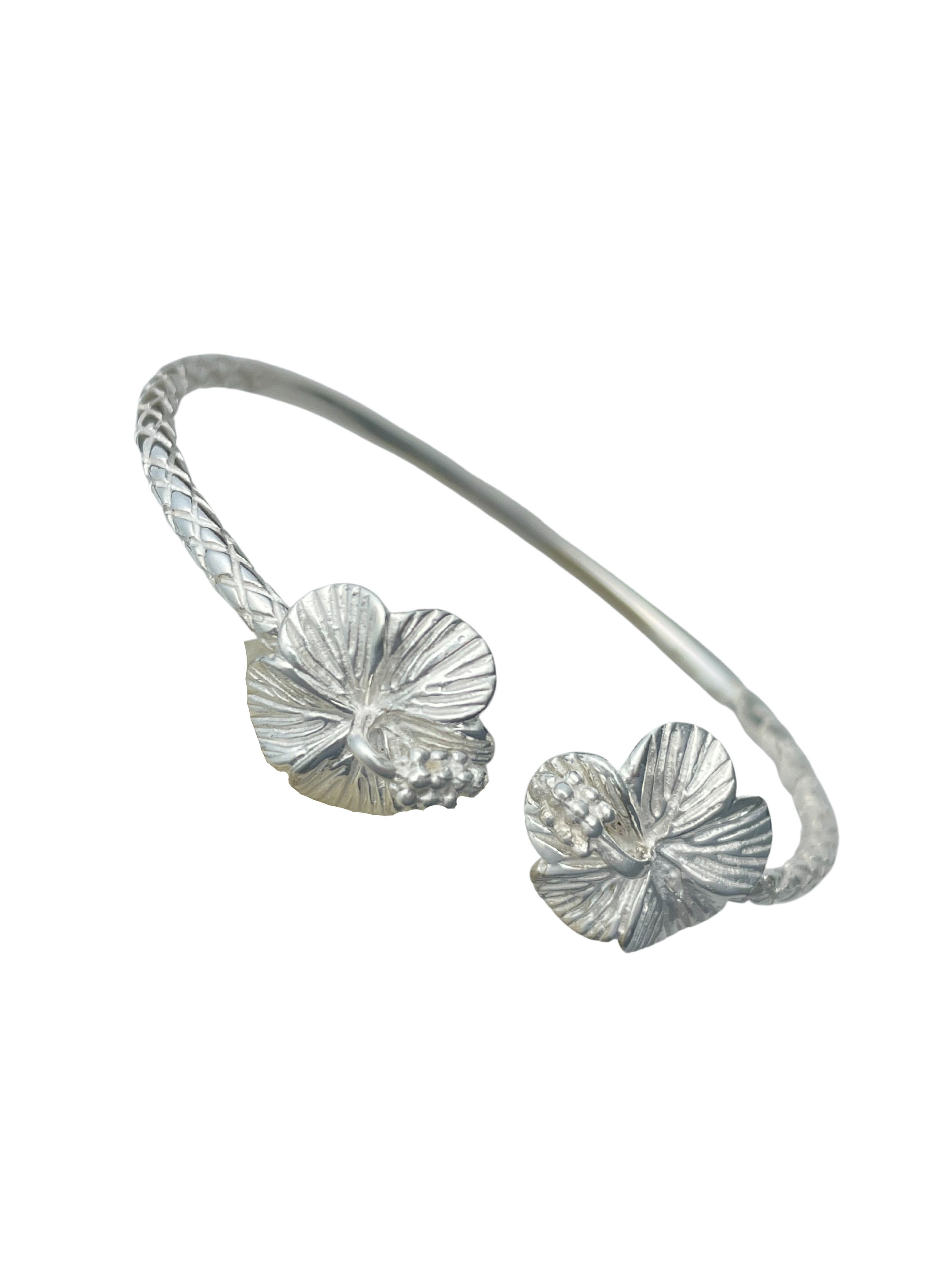 West Indian Sterling Silver Bangle Bracelet for Women