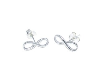Infinity Stud Earrings, Sterling Silver Infinity Earrings, Dainty Studs Earring, Minimalist Earring, Tiny Studs for Daughter, Infinity Jewel