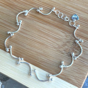 Sterling Silver Ankle Bracelet for Women, Silver Chain Anklet, Adjustable Anklet, Beach Anklet, Layered Anklet, Foot Jewelry, Gift for Mom