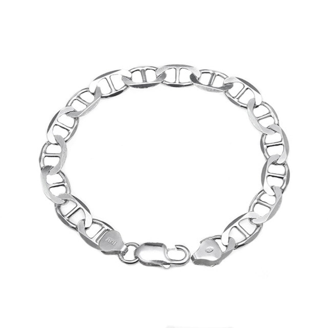 Sterling Silver Mariner Chain Flat Mariner Chain Solid Etsy Ireland