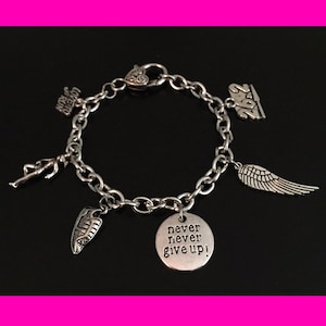 Full Marathon - 26.2, Never Give Up, Fitness, Exercise, Weight Loss, Running, Race, Marathon, Jewelry- Bracelet