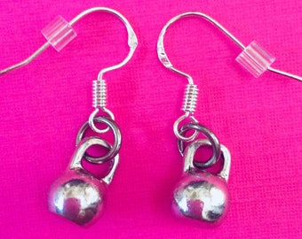 KETTLEBELL Ohrringe, Bodycycling Ohrringe, Gewichtheben Schmuck, Fitness Schmuck, Hantel Ohrringe, Langhantel Ohrringe