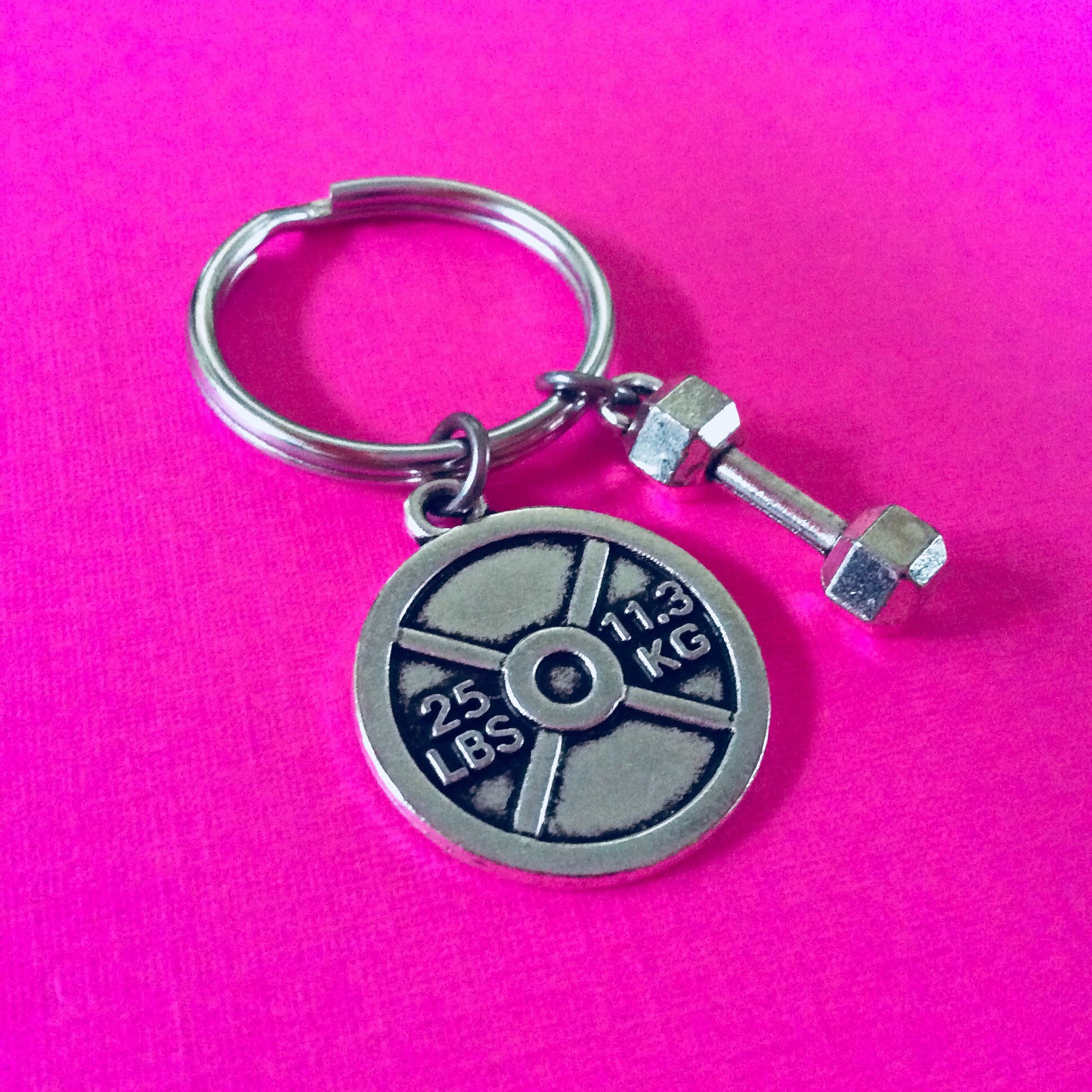 BODYBUILDING KEYCHAIN, Weight Lifting Keychain, Fitness Keychain ...