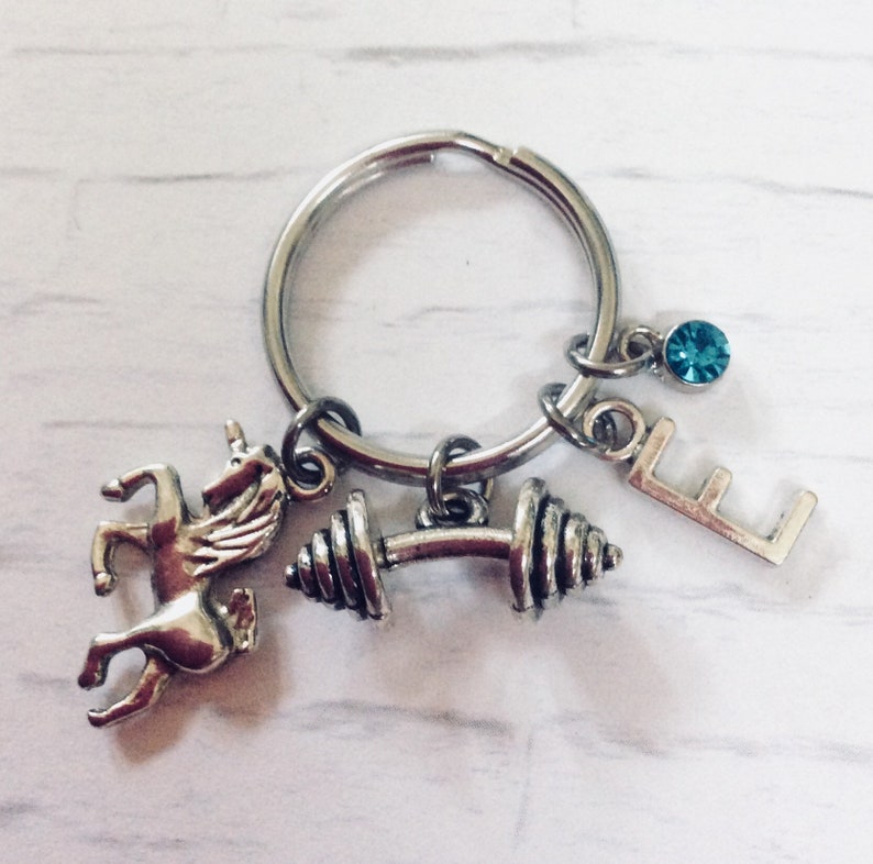 UNICORN KEYCHAIN, Bodybuilding Keychain, Weight Lifting Keychain ...