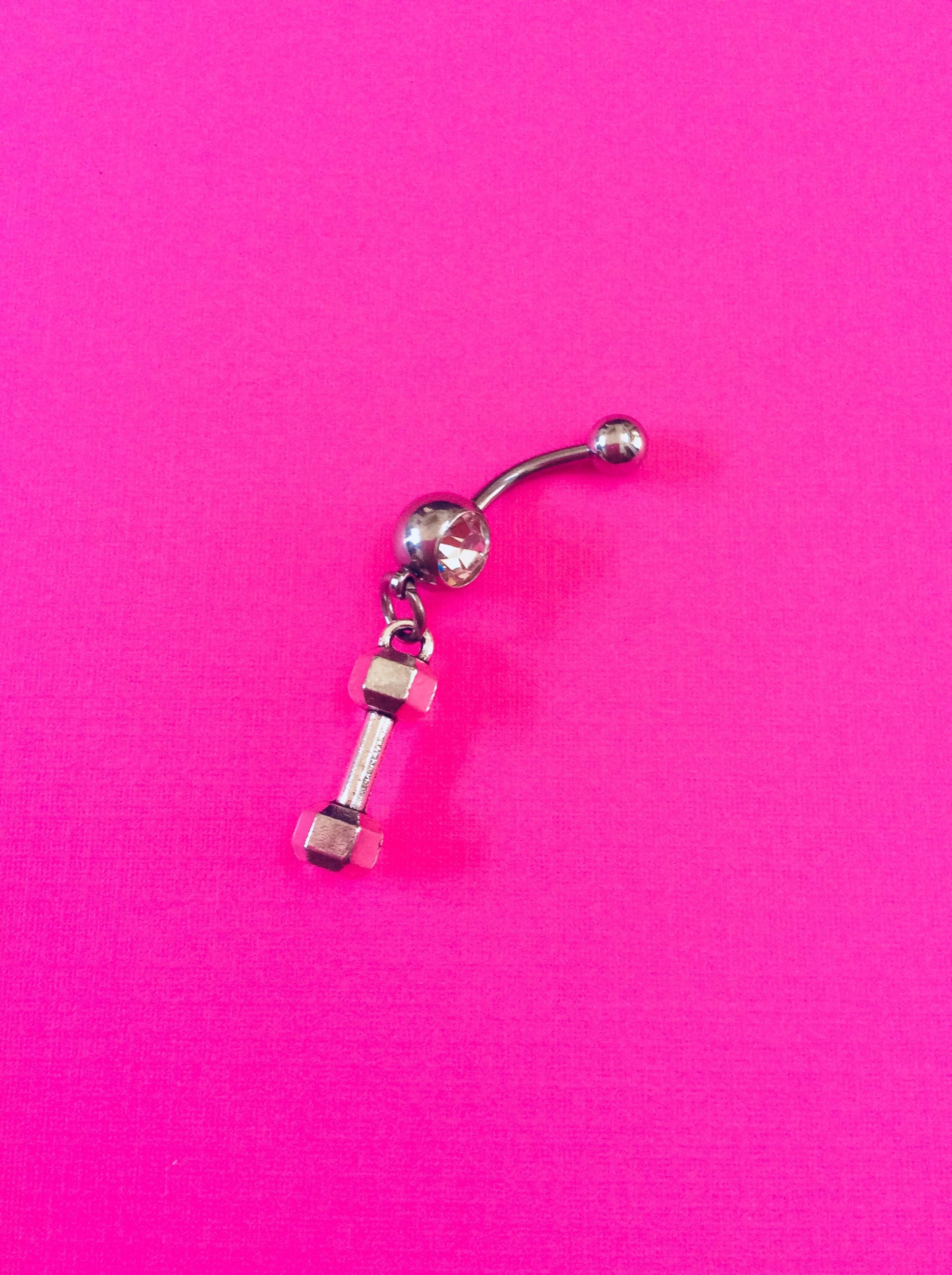CUSTOM BELLY BUTTON Ring, Bodybuilding Accessory, Weight Lifting ...