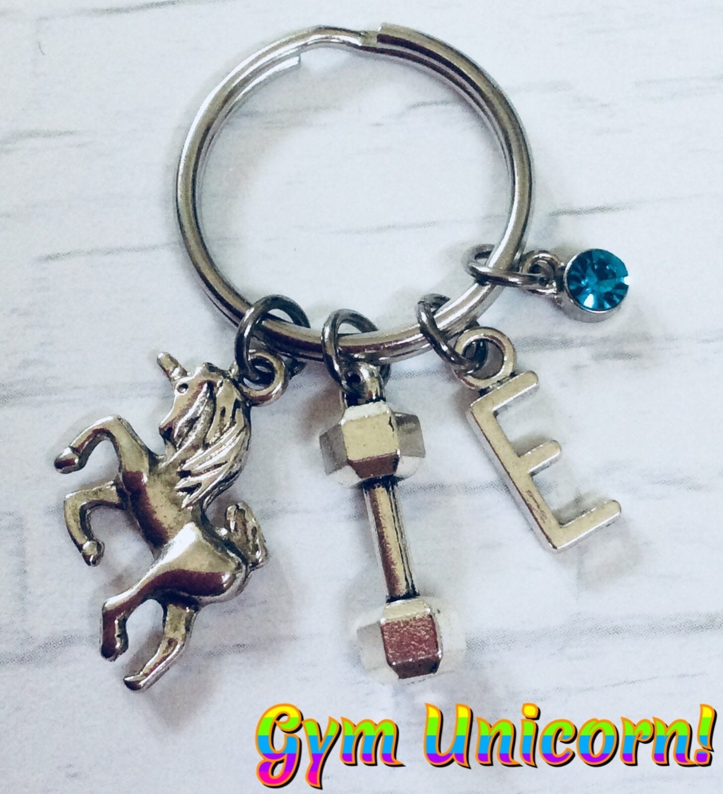 UNICORN KEYCHAIN, Bodybuilding Keychain, Weight Lifting Keychain ...