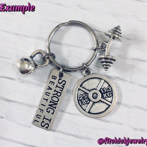 CUSTOM BODYBUILDING KEYCHAIN, Gym Keychain, Personal Trainer Gift ...