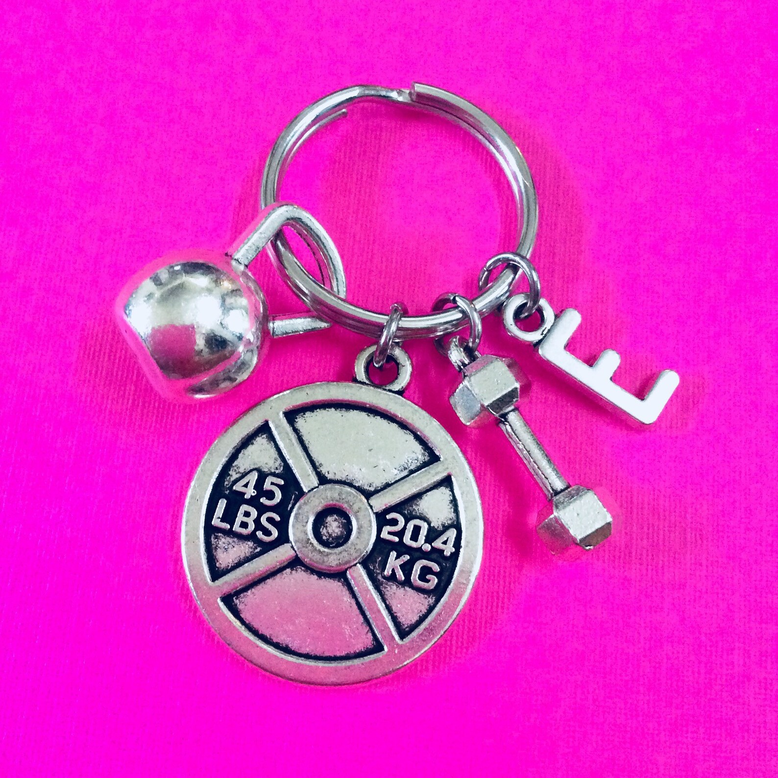 BODYBUILDING KEYCHAIN, Weight Lifting Keychain, Fitness Keychain ...