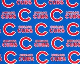 Minky Baby Blanket, Blue, Red & White Chicago Cubs Baby