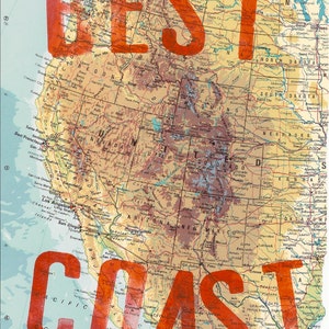 Best Coast West Coast California Postcard