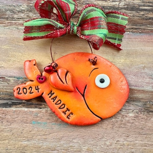 Kitty / Goldfish / Fish / Treat / Pet Personalized Keepsake Polymer Clay Ornament